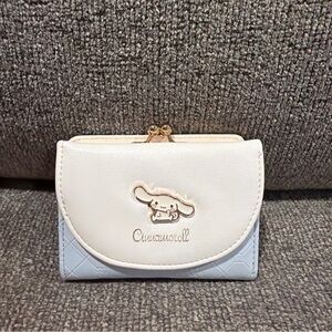 Sanrio Cinnamoroll Cream and Light Blue Fold Wallet